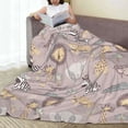 thumbnail image 6 of Fuzoiu Safari Animals Print Ultra-Soft Micro Fleece Blanket,All Seasons Flannel Throw, Lightweight Blanket for Bed, Sofa, Couch, Movie Night, Camping, and Travel-80"x60", 6 of 7