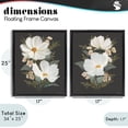 thumbnail image 3 of Stupell Industries Traditional Vintage Lace Cosmos Black 2pc Floating Frame Art Set, 17 x 21 each, by House Fenway, 3 of 7