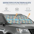thumbnail image 3 of KLL Cute Donut Windshield Sun Shade 2-Piece Foldable Car Front Window Sunshade for Most Sedans SUV Truck- Large, 3 of 5