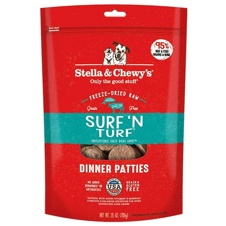 UPC: 0852301008540 | Stella and Chewy s Freeze-Dried Raw Surf N Turf Dinner Patties for Dogs 25 ounce