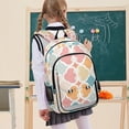 thumbnail image 7 of FORMRS Unisex School Backpack 17" Student Travel Bag with Laptop Compartment, Pink Abstract Pattern, 7 of 7