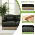 thumbnail image 6 of HUMEHA 100.3" Leopard Chenille Sofa Green Black 3-Seat w/ Ottoman, 6 of 9