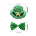 thumbnail image 3 of KeirineCC 23 Inch Porch Gooses Lrish Green Clovers Hat And Ties Decoration For St. Patrick's Day,Green, 3 of 6