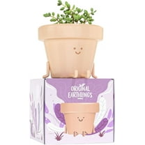 Original Earthlings Legs Out Pot - 4 inch Cute Plant Pot - Plastic Funny Planter with Drainage - Unique Cactus Plant Lover Gift - Small Succulent Face Flower Pot - Cute Plant Gifts for Plant Lovers