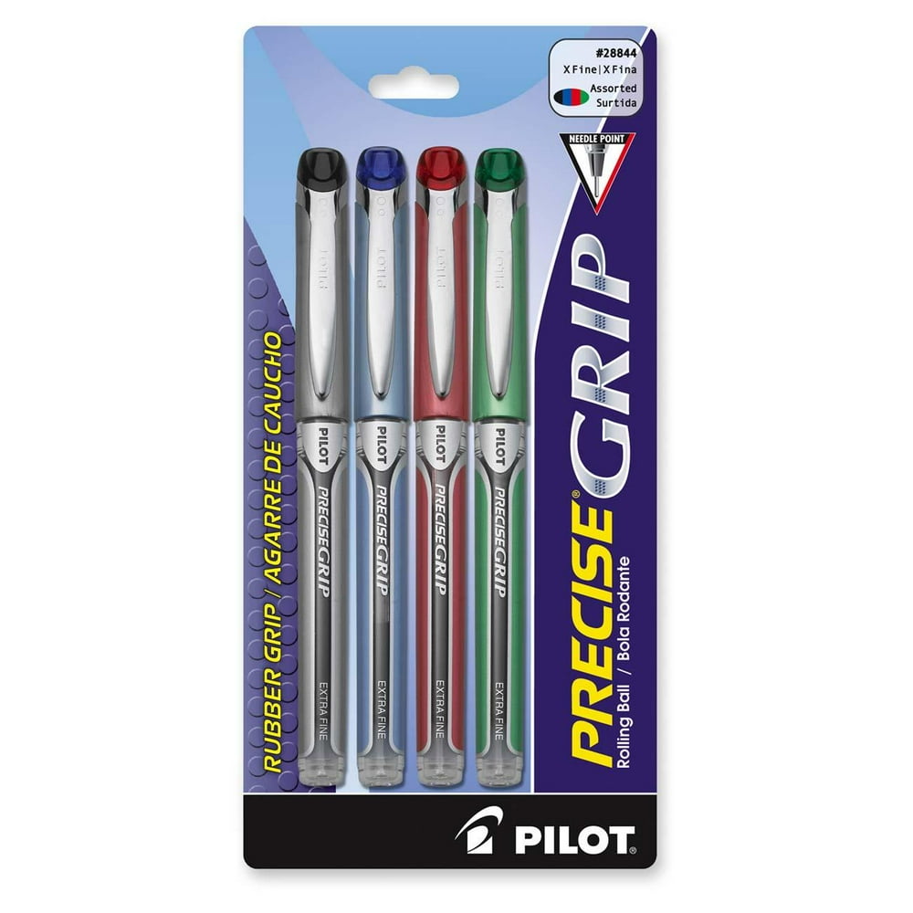 Pilot Rollerball Pen ExtraFine Point 4/PK Assorted 28844