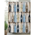 thumbnail image 2 of Nautical Paddle Shower Curtain, Vintage Paddle Brown Wooden Broad Waterproof Shower Curtain Set with 12 Hooks Lightweight Washable Fabric Shower Curtains for Bathroom 72x72 Inches, 2 of 6