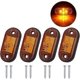 thumbnail image 1 of 4x4LEDs Side Lights Front Rear Clearance Lights Waterproof LED Marker Lights 12V 24V Universal for Trailer Van Caravan Truck Lorry Bus-Amber, 1 of 5