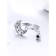 thumbnail image 2 of 1 Pc Simple Fashion 925 Sterling Silver Artificial Zirconia Starlight Moonlight Open Ring Female Fashio, 2 of 5