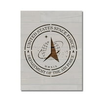 US Space Force Stencil Air Force Template Reusable 8.5 x 11 Inches for Painting on Walls, Wood, Arts and Crafts by Stencilville
