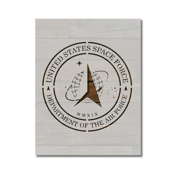 US Space Force Stencil Air Force Template Reusable 8.5 x 11 Inches for Painting on Walls, Wood, Arts and Crafts by Stencilville