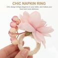 thumbnail image 3 of PAMINGONO Pink Alloy Napkin Rings Decorative Serviette Ring For Parties And Banquets, 3 of 8
