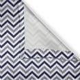 thumbnail image 6 of Ambesonne Navy Blue Valance & Curtain, Chevron Dashed Lines, 55"x30", Navy Blue White, 6 of 7