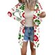 thumbnail image 1 of Abrigo de camisa con frente abierto, blusa informal de Halloween con estampado de Navidad suave de manga larga y un solo pecho para mujer tipo 3 3XL, 1 of 5