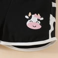 thumbnail image 6 of NOLDARES Toddler Girl Summer Outfits girls Clothes Kids Cute Cow Print Shorts Set 2 Piece Clothing Sets(A1-Black,18-24 Months), 6 of 7