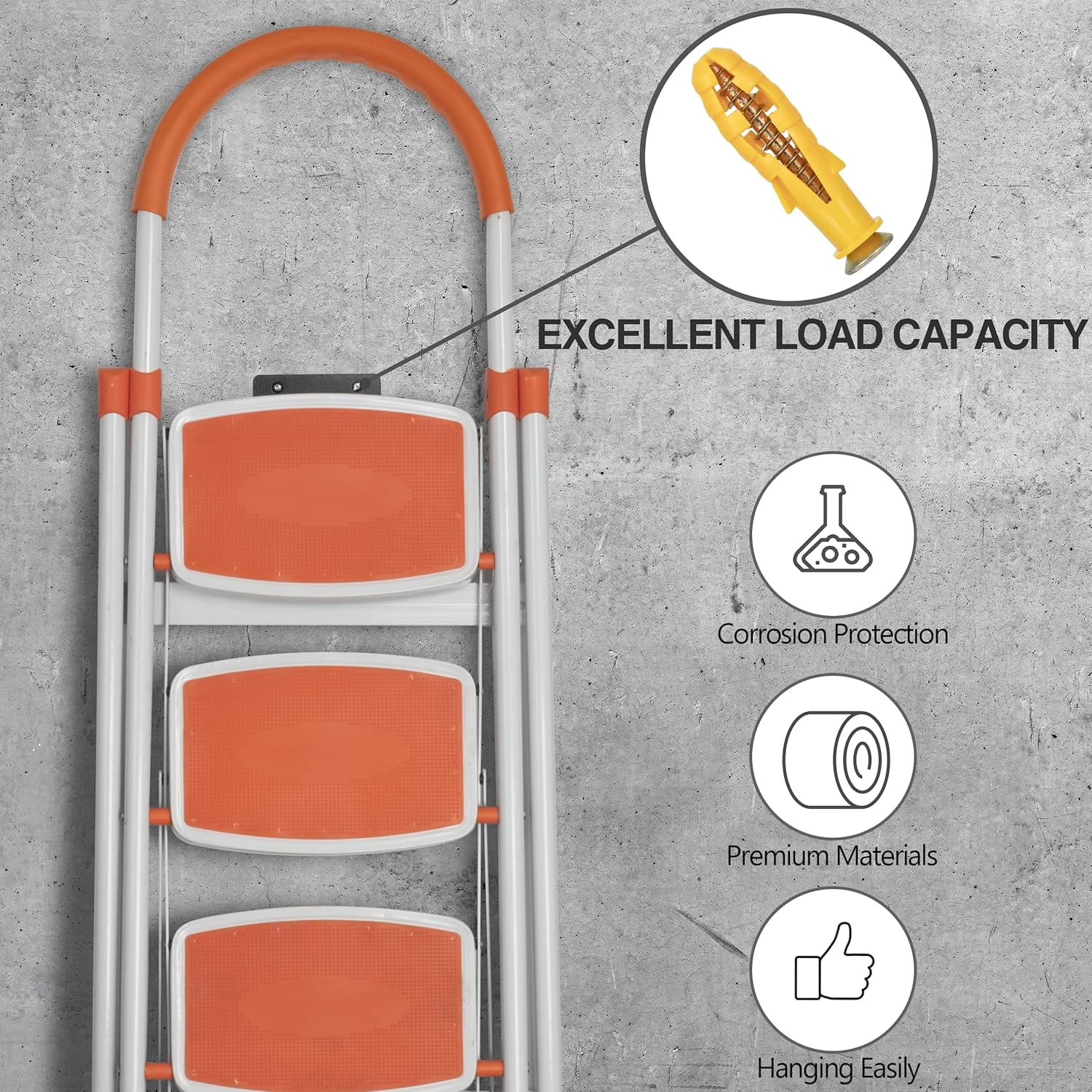 510Pcs Wall Hanging Kit with Anchors and Screws, Picture Hanging Kit for Wall Decor Art, Frame, Canvas, Dry Wall Anchors Assortment Kit for Sheetrock Concrete Brick, 6 Sizes Picture Hangers