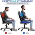 thumbnail image 2 of 20 Gel Seat Cushion for Long Sitting Pressure Relief Wheelchair Cushion for Pressure Sores Back Sciatica Tailbone Pain Relief Cushion NonSlip Butt Pillow for Office Home Car, 2 of 8