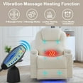 thumbnail image 7 of Power Swivel Rocker Recliner Chair for Adults Rocking Recliner with Heat and Massage Cup Holder LED Lights Usb Type-C Ports Side Pocket for Living Room, 7 of 7