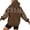 F171-Coffee, variant on FYDUU Women's Hoodies Oversized Sweatshirt Letter Print Loose Hooded Sweatshirts Long Sleeve Comfortable Basic Pullover Tops