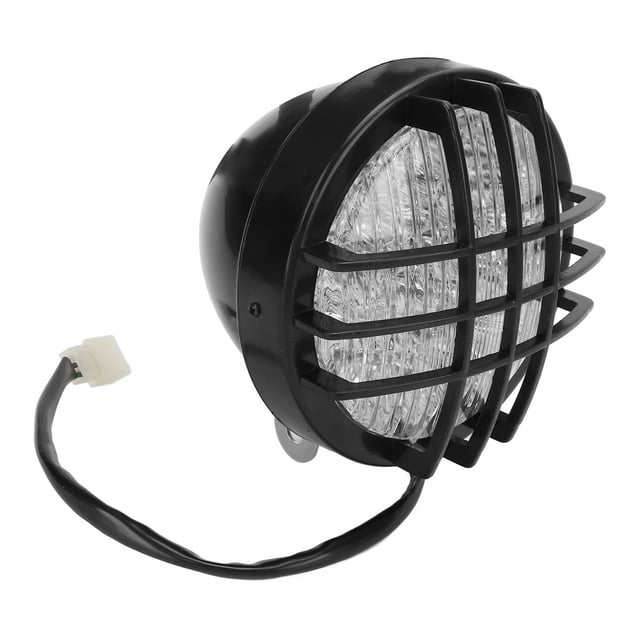 Motorcycle Headlight With Grill, Universal Simple Installation High Temp Resistant Motorcycle Headlamp For Scooters