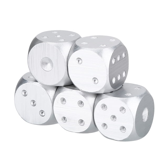 Dados de Juego Jadeshay 5 piezas de aleación de aluminio con caja dorada