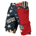 thumbnail image 2 of Jessboyy Men's 4th of July Cargo Shorts American Flag Printed 250 Anniversary Patriotic Shorts with Pockets no Belt Independence Day Multicolor,S, 2 of 7
