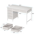 thumbnail image 6 of Casacomoda 40" Home Office Desk with 6 Drawers, Modern Computer Desk with Small Space, Corner Computer Desk, Pure White, 6 of 8