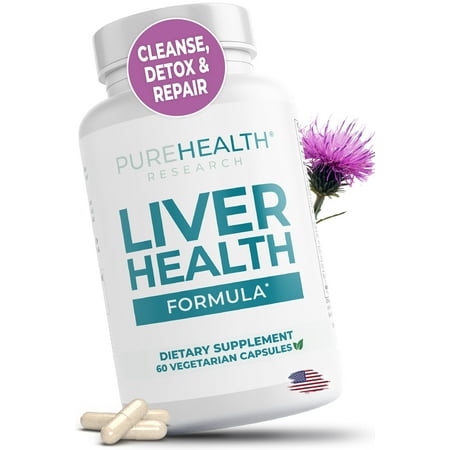 Liver Health Formula, Liver Cleanse with Milk Thistle, Curcumin & Dandelion for Liver Detox by PureHealth Research