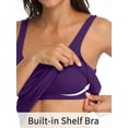 thumbnail image 4 of Women's Camisole Cotton Tank Top with Shelf Bra Adjustable Wide Strap Basic Undershirt, 4 of 7