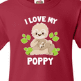 thumbnail image 4 of Inktastic Cute Sloth I Love My Poppy with Green Leaves Youth T-Shirt, 4 of 5