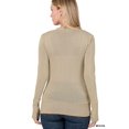 thumbnail image 5 of Zenana Women's Classic Front V-Neck Thin Snap Button Down Long Sleeve Ribbed Knit Cardigan, 5 of 5