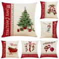 thumbnail image 2 of Funda De Almohada De Decoración Navideña De 4 Piezas, Funda De Cojín De Lino Suave, Cuna Simple Likrtyny Arte Deco, 2 of 8
