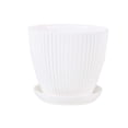 thumbnail image 2 of Plastic Thickened Flower Pot Vertical Pattern Small Planter, 6x5 Inch Heavy Duty Non Ceramic Container For Balcony Bonsai Indoor Decor And Garden Greens, 2 of 6