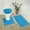 #6 AQUA, variant on 3-Piece Bathroom Bath Mat Contour Rug Set with Toilet Lid Cover #6