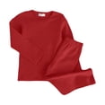 thumbnail image 4 of NIEWTR Little Girls Pajamas 2T 3T 4T 2Pcs Long Sleeve Crewneck Top and Elastic Waist Pants Set Snug Fit Sleepwear for Toddler Baby Girl Fall Winter Dailywear(A-Red,2-3 Years), 4 of 5