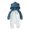 Blue, variant on Ruyang Baby Boys Cute Hooded Bodysuit Long Sleeve Zipper First Birthday Outfit Fall Winter Cotton Warm Footless Jumpsuit