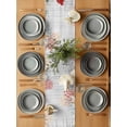 thumbnail image 6 of Christmas Snowman Table Runner, Xmas Tree Snowflake Ocean Coral Shell Grey Wood Grain Cotton Linen Kitchen Table Decoration Washable Dining Tabletop Runners for Home Party Decor 13x36 Inches, 6 of 9