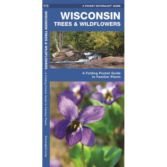 Pre-Owned Wildlife and Nature Identification Wisconsin Trees & Wildflowers: A Folding Pocket Guide to Familiar Plants, (Paperback)