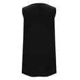 thumbnail image 6 of qucoqpe Womens Crew Neck Tank Tops Summer Tops Casual Sleeveless Camisole Fashion Solid Color T-shirts Loose Comfy Blouse, 6 of 8