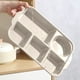 thumbnail image 5 of Juego de Platos y Bandejas con Divisiones, Vajilla de Plástico Beige, 5 Secciones para Una Dieta Equilibrada, Apto para Microondas y Lavavajillas, Reutilizable, Apilable, Perfecto para Fiestas, Picni, 5 of 6