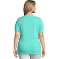 thumbnail image 2 of Just My Size Women's Plus Size Graphic Short Sleeve V-neck Tee, 2 of 2