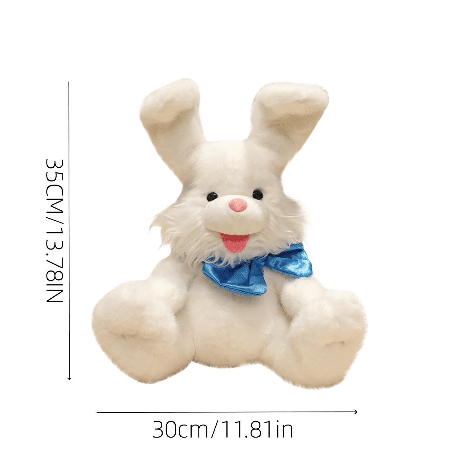 Easter Decorations Bunny Stuffed Animal Talking Plush Toy with Floppy-Ears, Peek-A-Boo Singing Rabbits Repeats What You Say, Songs and Lullabies Easter Gifts Birthday Toy A