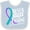Blue and White, variant on Inktastic Never Stop Fighting Suicide Prevention Awareness Ribbon Boys or Girls Baby Bib