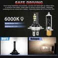 thumbnail image 3 of 2pcs H7 6000k Super White Led Headlight Bulbs Upgrade 12v Car, 3 of 4
