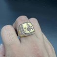 thumbnail image 5 of Ag Stainless Steel Ring Men Vintage Gold Color Male Hiphop Rock Man Rings Retro Free Mason Freemasonry Masonic Punk Jewelry, 5 of 5