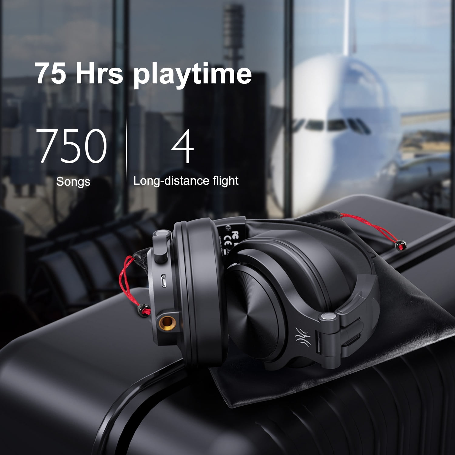 OneOdio Over-Ear Bluetooth Headphones with Mic, Wireless & Wired Dual-Mode , 72 H Paytime
