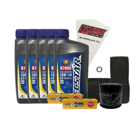Cyclemax Semi-Synthetic Tune Up Kit w/ Spark Plugs fits 2001-2009 Suzuki VS-1400