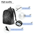 thumbnail image 4 of Bixox A Web With A Spider Printing Canvas Backpack Lightweight Casual Travel Backpack School Backpack Fits 15.6 Inch Notebook, 4 of 5