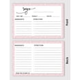 thumbnail image 3 of Inkdotpot 4x6 Inch Recipe Cards (Set of 50) , Thick Double Sided Premium Card Stock- Modern Style White Recipe Notecards for Weddings- Bridal- Baby Shower - Baby Pink Border Theme, 3 of 6