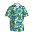 thumbnail image 3 of Xecao Hawaii Palms print Hawaiian shirt - a stylish short-sleeve button-down for men, perfect for casual beach and tropical outings., 3 of 9