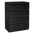 thumbnail image 5 of Hassch Wood Simple 4-Drawer Dresser, Storage Chest of Drawers for Bedroom Living Roomm, Easy to Assemble, Black, 5 of 6